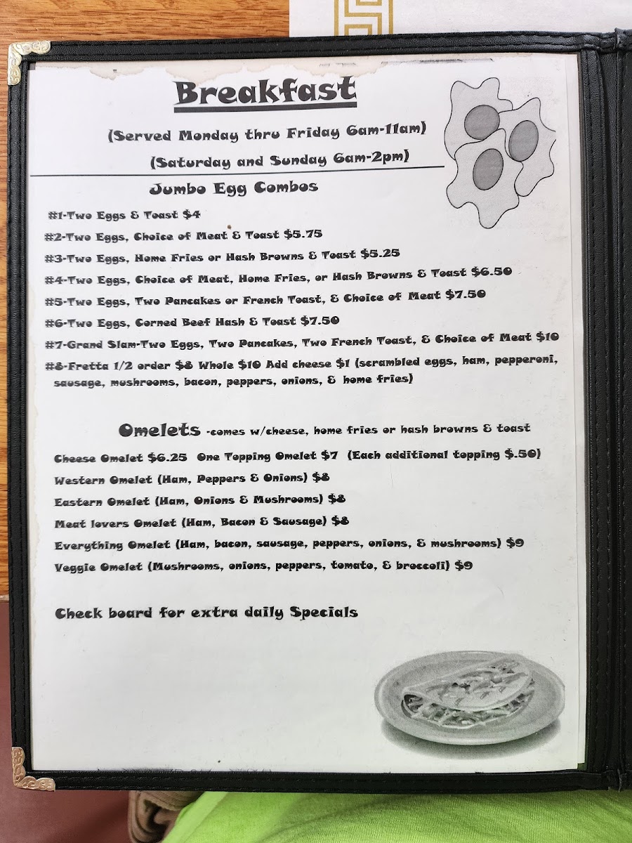 Cook'S Breakfast Menu