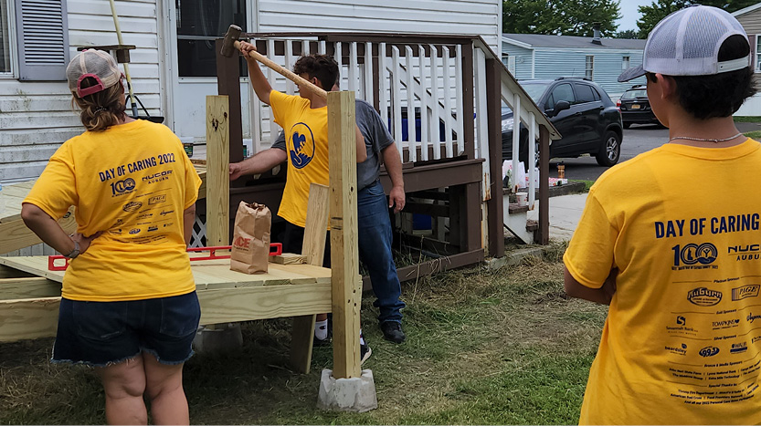 Day of Caring project in Weedsport with ARISE, 2022